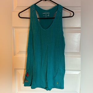 Charlie Harper by Smartwool Teal Graphic Tank Top women’s large